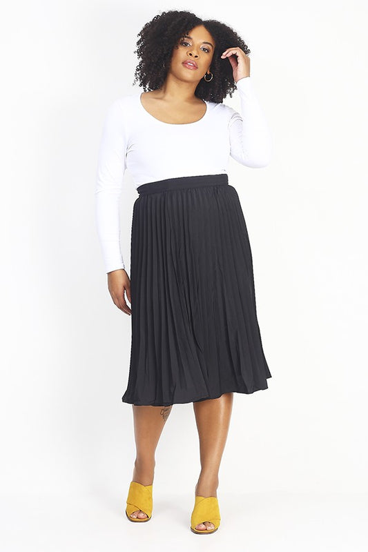 Midi Pleated Skirt